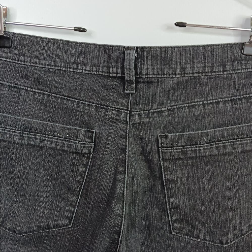 Lee Classic Fit At The Waist Faded Black Denim Capris Size 16P - Picture 4 of 6